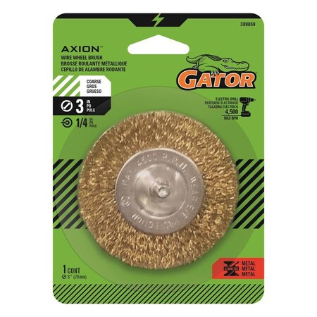 Gator Gator 3 in. Coarse Crimped Wire Wheel Brush Brass Coated Steel 4500 rpm 1 pc 389859